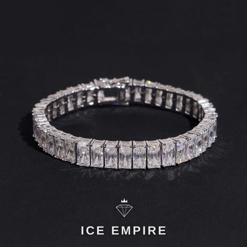 Iced Out 925 Silver Moissanite Tennis Bracelet
