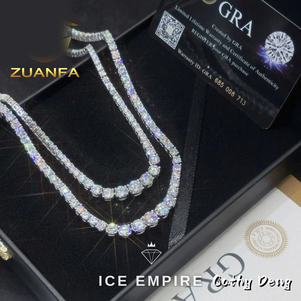 Iced Out Rose Gold Plated Moissanite Cuban Chain