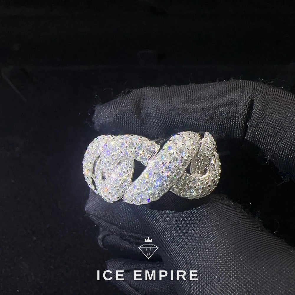 Iced Out 925 Silver Moissanite Cuban Chain