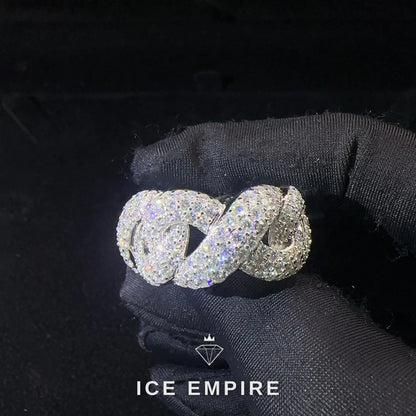 Iced Out 925 Silver Moissanite Cuban Chain