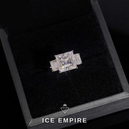 Iced Out Gold Plated Moissanite Wedding Band