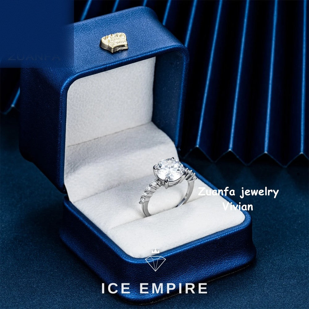 Iced Out 925 Silver Moissanite Ring