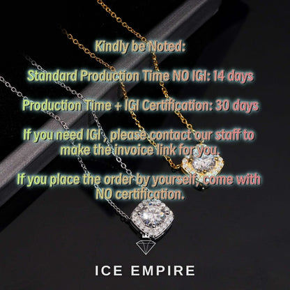 Iced Out 925 Silver Lab Grown Diamond Pendant