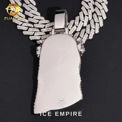 Iced Out Baguette 925 Silver Moissanite Pendant
