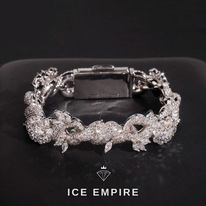 Iced Out Rose Gold Plated Moissanite Tennis Bracelet