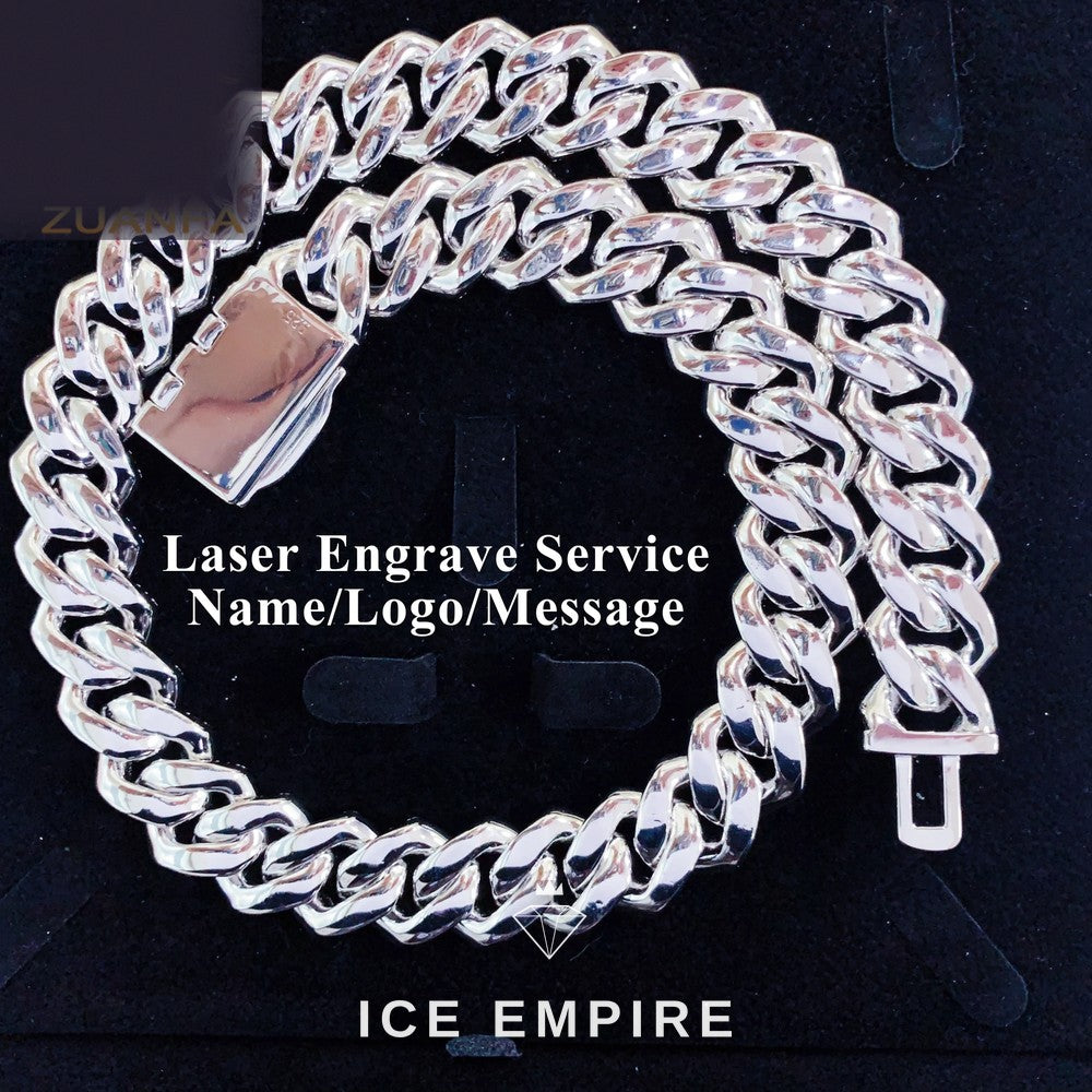 Iced Out Rose Gold Plated Moissanite Cuban Chain