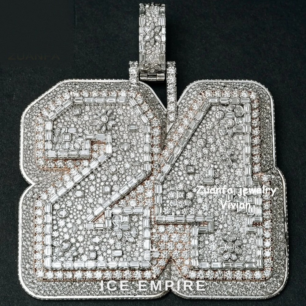 Iced Out 925 Silver Pendant