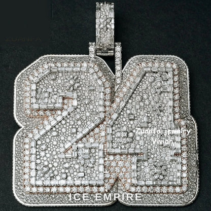 Iced Out 925 Silver Pendant