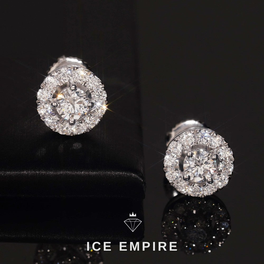 Iced Out Rose Gold Plated Lab Grown Diamond Earrings