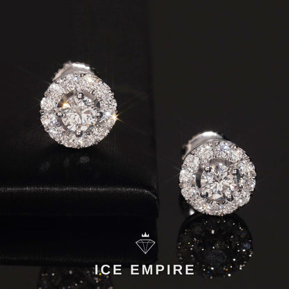 Iced Out Rose Gold Plated Lab Grown Diamond Earrings