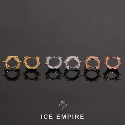 Iced Out 925 Silver Moissanite Hoop Earrings