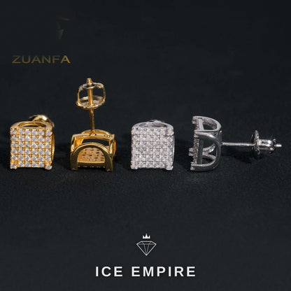 Iced Out Gold Plated Moissanite Earrings