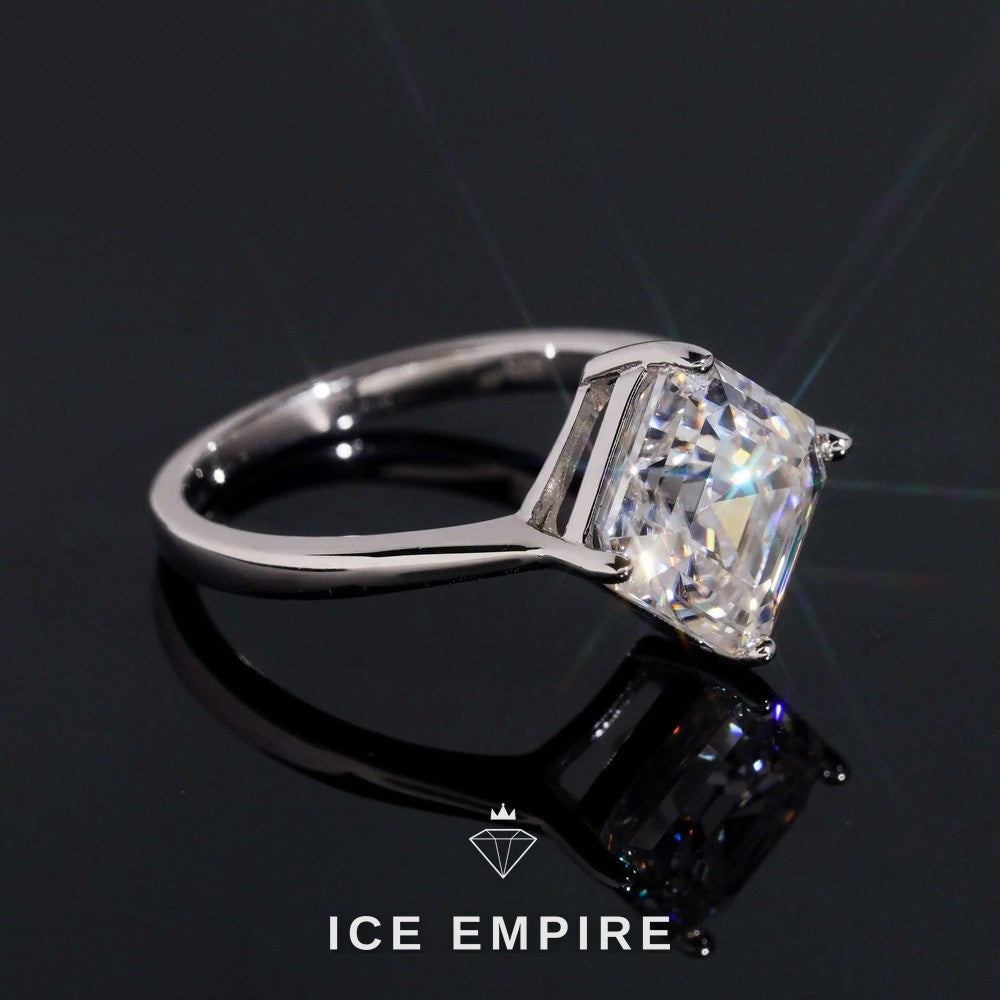 Iced Out Gold Plated Moissanite Wedding Band