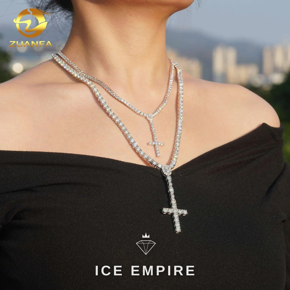 Iced Out Rose Gold Plated Moissanite Cuban Chain