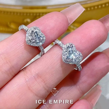 Iced Out Heart 10K Gold Lab Grown Diamond Ring
