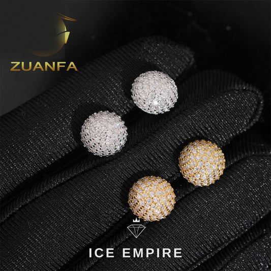 Iced Out 925 Silver Moissanite Earrings