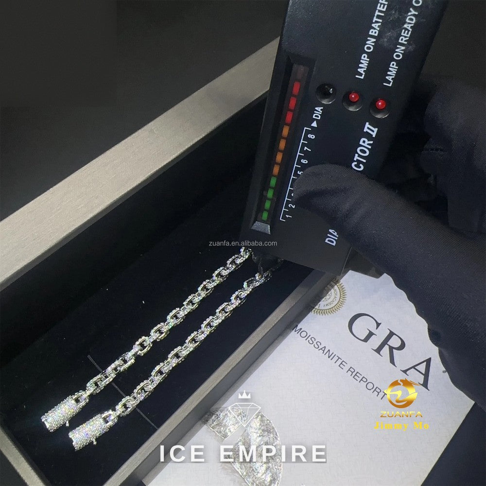 Iced Out Gold Plated Moissanite Cuban Chain