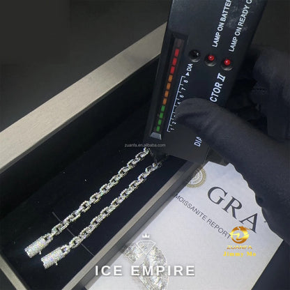Iced Out Gold Plated Moissanite Cuban Chain