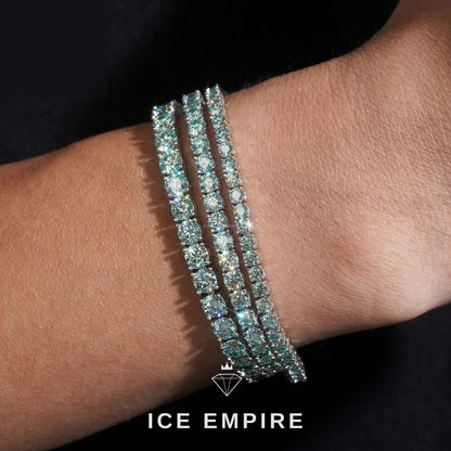 Iced Out 925 Silver Moissanite Tennis Chain
