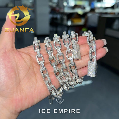 Iced Out Rose Gold Plated Moissanite Cuban Chain