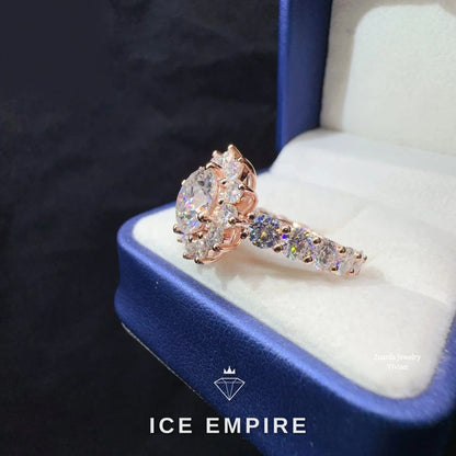 Iced Out 925 Silver Moissanite Wedding Band