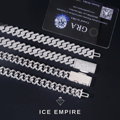 Iced Out Rose Gold Plated Moissanite Cuban Chain