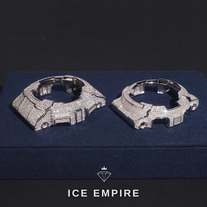 Iced Out 925 Silver Moissanite Watch
