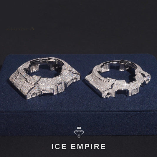 Iced Out 925 Silver Moissanite Watch