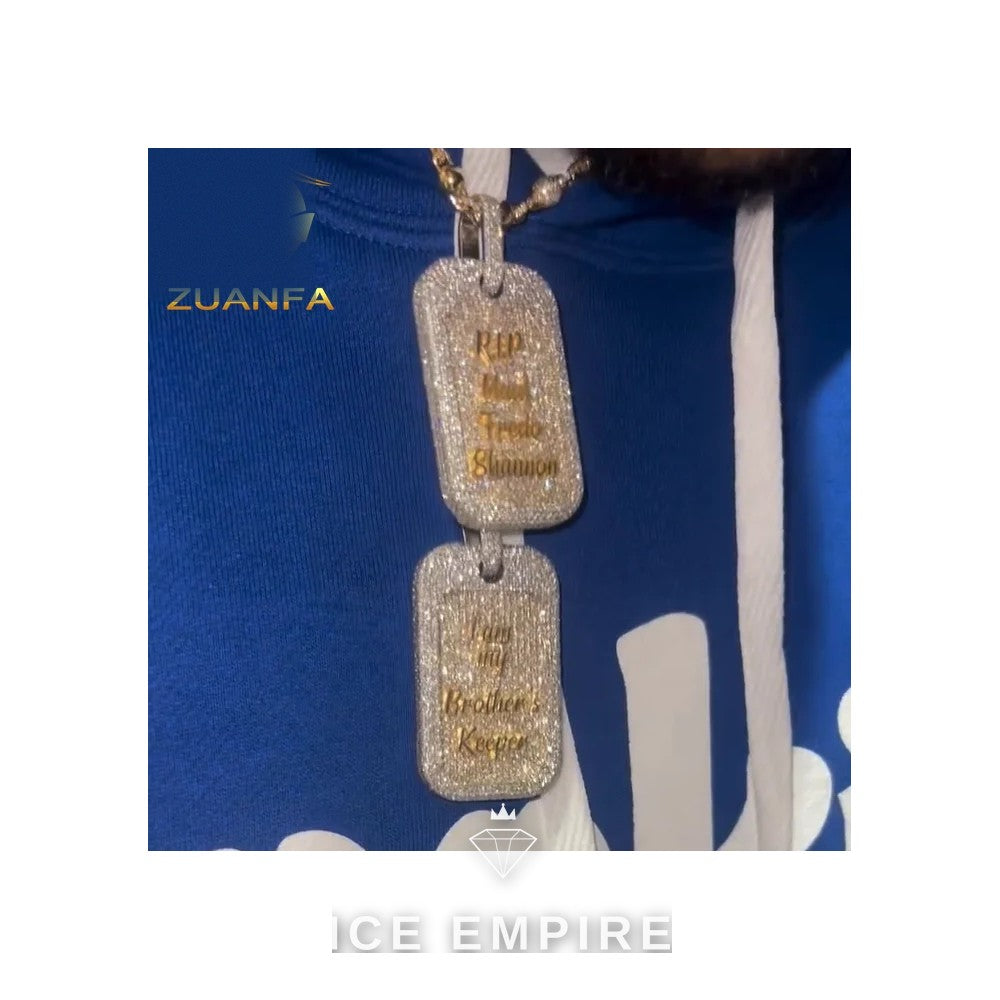 Iced Out Rose Gold Plated Moissanite Pendant