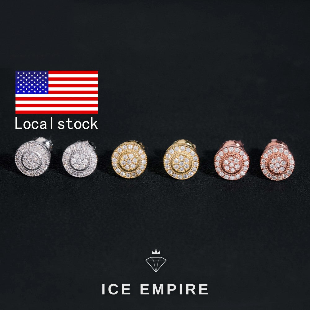 Iced Out Gold Plated Moissanite Earrings