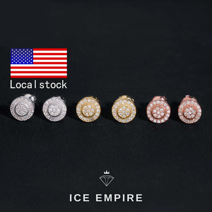 Iced Out Gold Plated Moissanite Earrings
