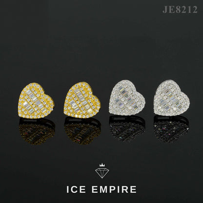 Iced Out Baguette 925 Silver Moissanite Earrings