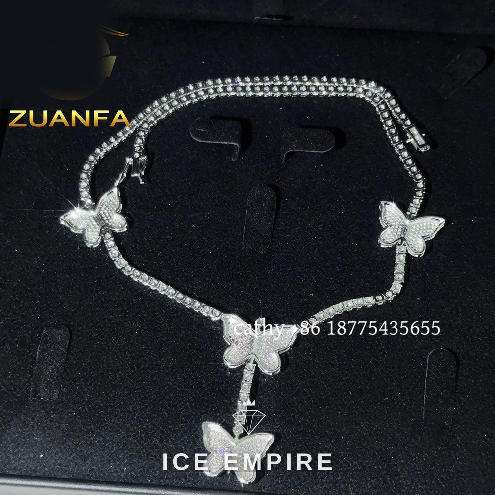 Iced Out Rose Gold Plated Moissanite Cuban Chain