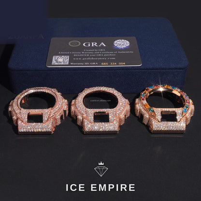 Iced Out Rose Gold Moissanite Watch