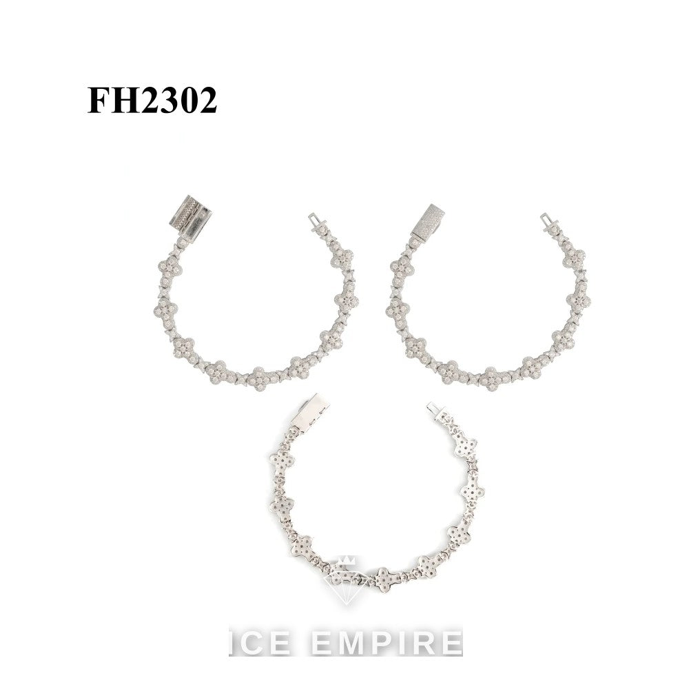 Iced Out Cross 925 Silver Moissanite Cuban Chain