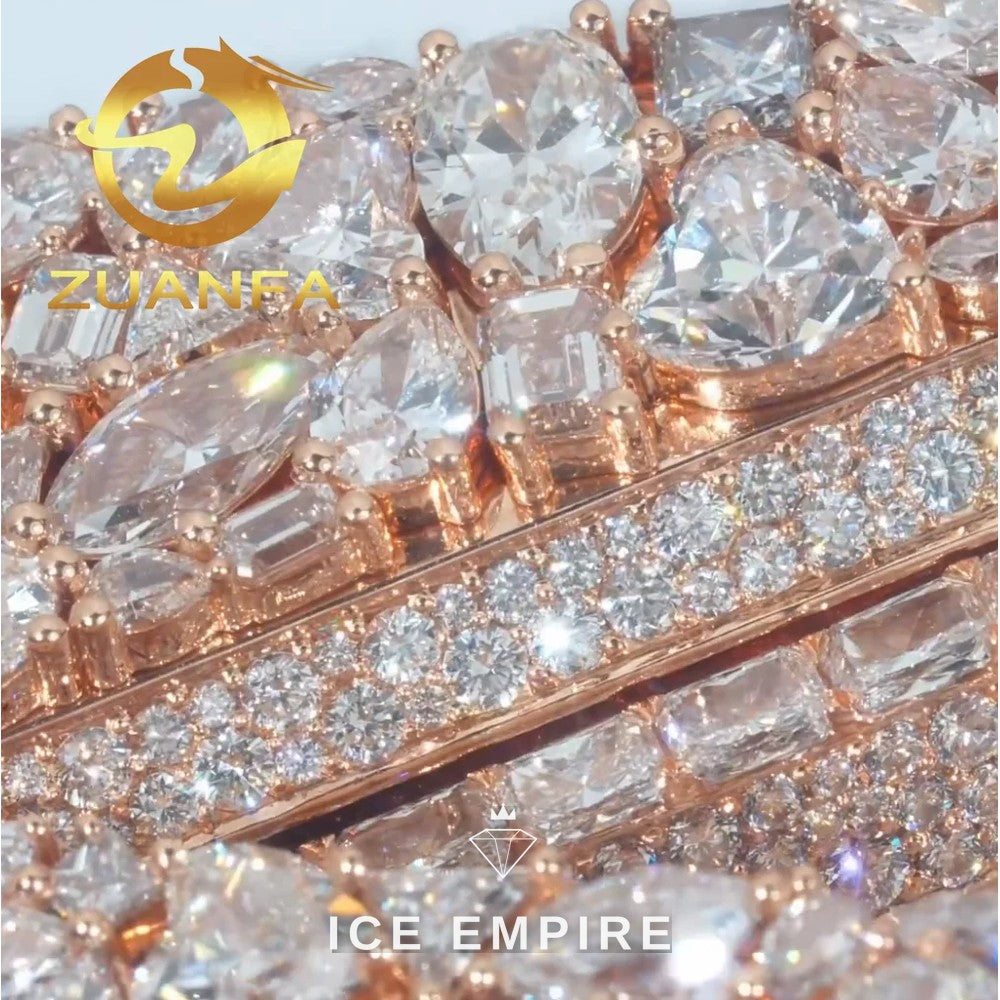 Iced Out Rose Gold Plated Pendant
