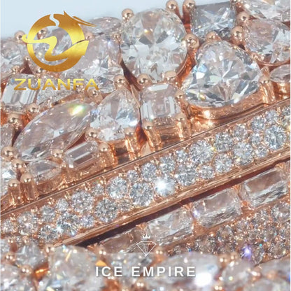 Iced Out Rose Gold Plated Pendant