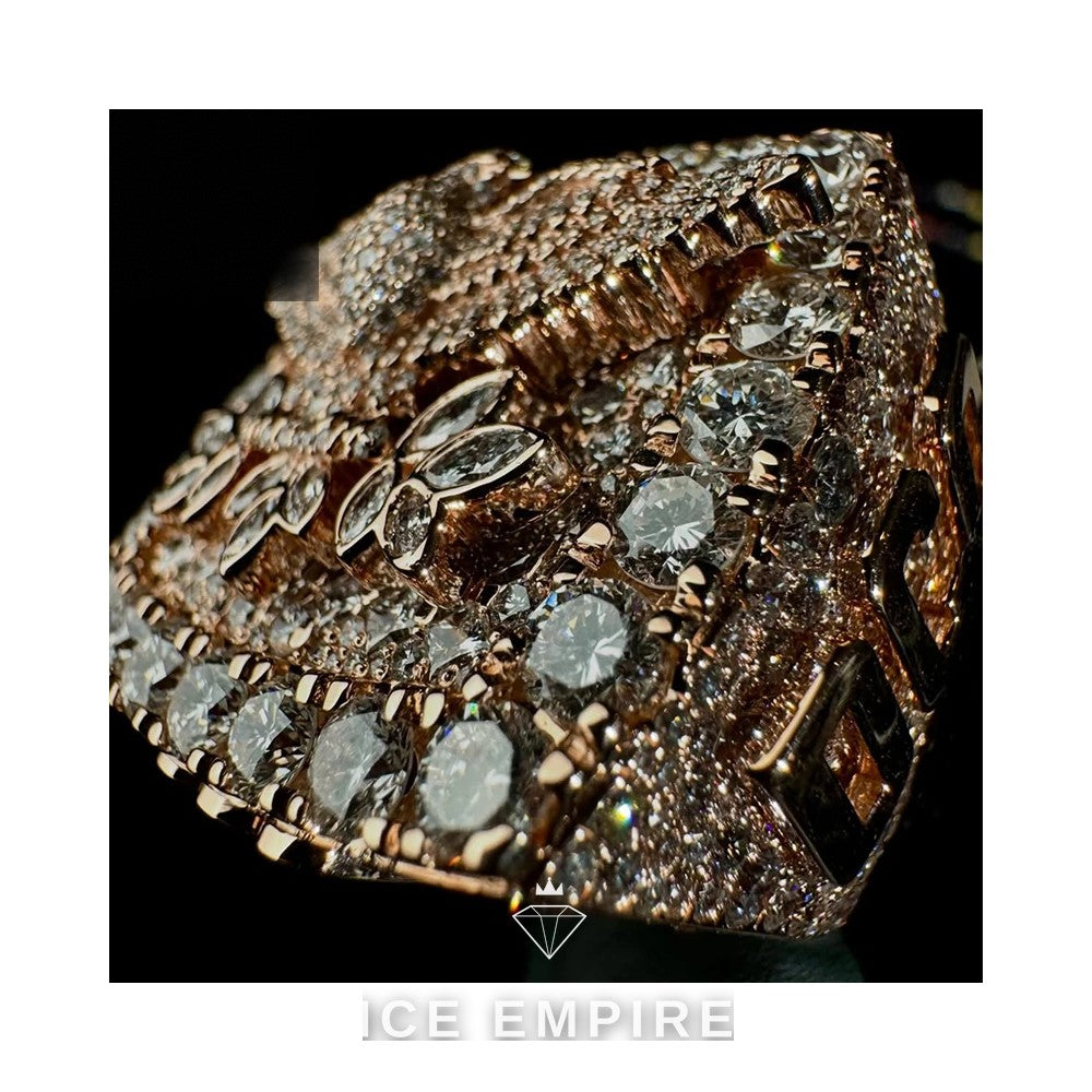 Iced Out Gold Plated Moissanite Ring