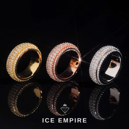 Iced Out 925 Silver Moissanite Ring