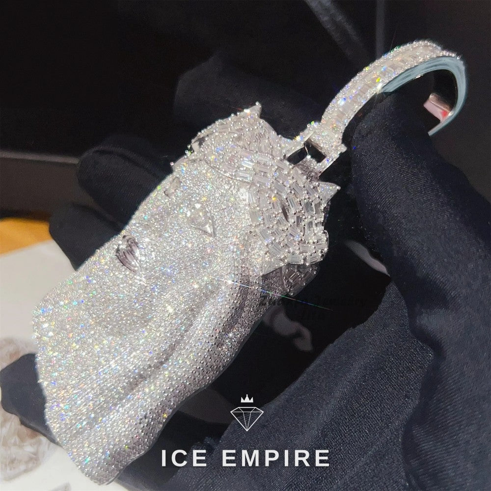 Iced Out 925 Silver Moissanite Pendant