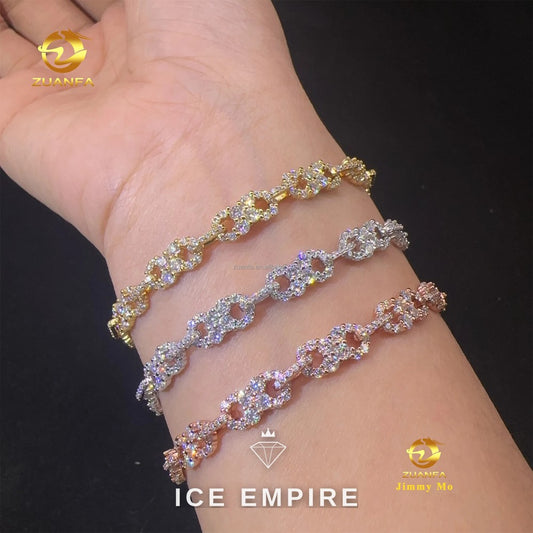 Iced Out 925 Silver Moissanite Bracelet