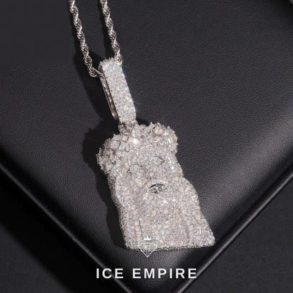 Iced Out Rose Gold Plated Moissanite Pendant