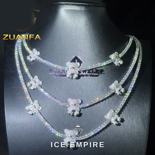 Iced Out Rose Gold Plated Moissanite Cuban Chain