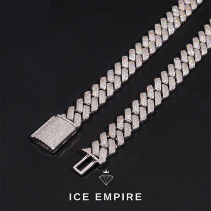 Iced Out Rose Gold Plated Moissanite Cuban Chain