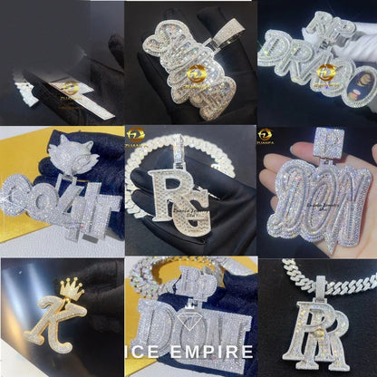 Iced Out Baguette Rose Gold Pendant