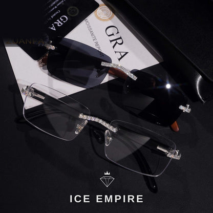 Iced Out 925 Silver Moissanite Glasses