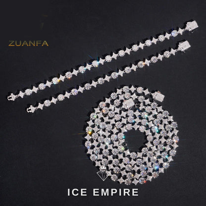 Iced Out Rose Gold Plated Moissanite Cuban Chain