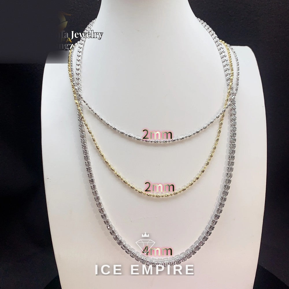 Iced Out Rose Gold Plated Moissanite Rope Chain