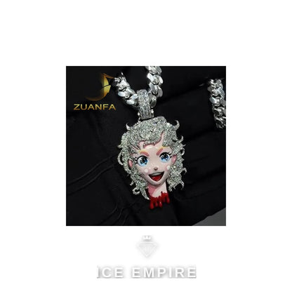 Iced Out Rose Gold Plated Moissanite Pendant