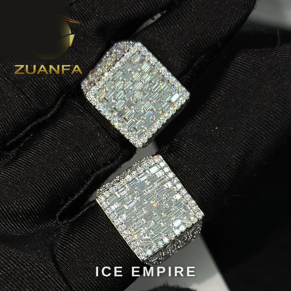 Iced Out Baguette 925 Silver Moissanite Ring